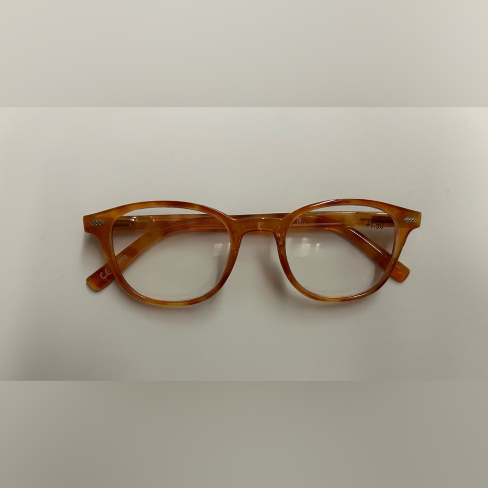 New Rae Dunn Readers 2.0 Magnification Golden Tortoise Frames Men's